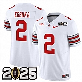Men's Ohio State Buckeyes #2 Emeka Egbuka White 2025 CFP Final Patch F.U.S.E. Vapor Limited Stitched Jersey Dzhi,baseball caps,new era cap wholesale,wholesale hats